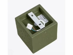 Clearance Lámpara de techo Quad industrial de concreto - 1 fuentes luminosas - L.10 x A.10 cm - oliva Plafón
