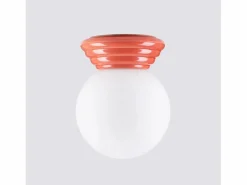 Sale Lámpara de techo Zori minimalista de cerámica/vidrio vidriado - 1 fuentes luminosas - L.12 x A.12 cm - durazno Plafón