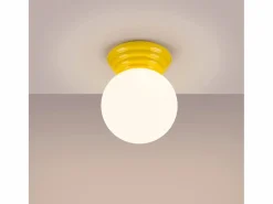 Sollux Lighting Lámpara de techo Zori minimalista de cerámica/vidrio vidriado - 1 fuentes luminosas - L.12 x A.12 cm -