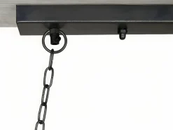 OZAIA Lámpara industrial de madera OLIUS - metal 4 luces Alt. 31 cm - natural