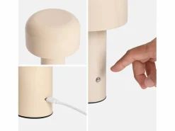 Sale Sweeek Lámpara led de metal para mesa interior, 13cm Beige