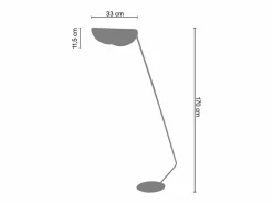 TOSEL Lámpara para Escritorio ,metal, ,A174xD33xP70cm