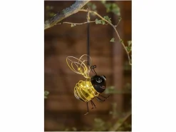 Outlet Lámpara solar Abeille - GALIX - 4 LED blancos - 8 horas de iluminación - Metal y vidrio Negro / Amarillo