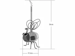 Outlet Lámpara solar Abeille - GALIX - 4 LED blancos - 8 horas de iluminación - Metal y vidrio Negro / Amarillo