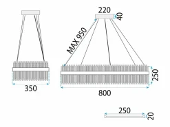 Sale Lámpara Toolight App1514-Cp80 Chrome Lámpara Suspendida