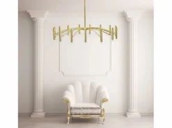 New Lámpara Toolight App1197-15Cp Gold Lámpara Suspendida