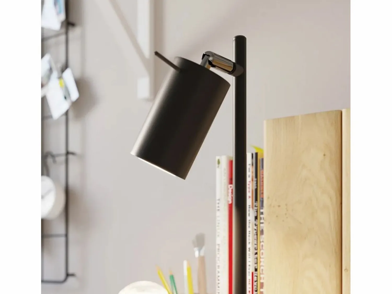 Hot Lámparas de escritorio Briix moderno de acero - 1 fuentes luminosas 3000K - L.14,5 x A.43 cm - Lámpara De Escritorio