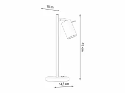 Sollux Lighting Lámparas de escritorio Briix moderno de acero - 1 fuentes luminosas 4000K - L.14,5 x A.43 cm -