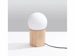 Outlet Sollux Lighting Lámparas de escritorio Lust moderno de madera - 1 fuentes luminosas 3000K - L.12 x A.21 cm - madera natural Color natural claro