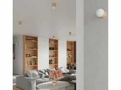 Outlet Sollux Lighting Lámparas de escritorio Lust moderno de madera - 1 fuentes luminosas 3000K - L.12 x A.21 cm - madera natural Color natural claro
