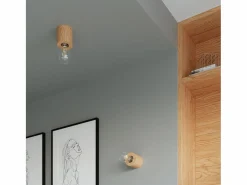 Online Sollux Lighting Lámparas de escritorio Nalvado escandinavo de madera - 1 fuentes luminosas 4000K - L.10 x A.10 cm - madera natural Color natural claro