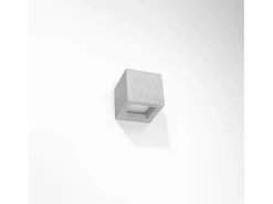 Sollux Lighting Lámparas de pared Astra moderno de hormigón/vidrio - 1 fuentes luminosas 3000K - L.12 x A.10 cm -