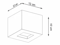 Sollux Lighting Lámparas de pared Astra moderno de hormigón/vidrio - 1 fuentes luminosas 3000K - L.12 x A.10 cm -