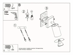 Sollux Lighting Lámparas de pared Briix moderno de acero - 1 fuentes luminosas 3000K - L.8 x A.8 cm -