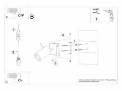 Sale Lámparas de pared Briix moderno de acero - 1 fuentes luminosas 3000K - L.8 x A.16 cm - Aplique Para Pared