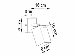 Hot Lámparas de pared Briow moderno de acero - 1 fuentes luminosas 4000K - L.8 x A.8 cm - Aplique Para Pared