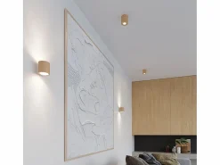 Sollux Lighting Lámparas de pared Celeris escandinavo de madera - 1 fuentes luminosas 3000K - L.10 x A.10 cm - madera natural