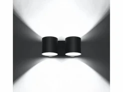 Sale Sollux Lighting Lámparas de pared Celeris moderno de aluminio - 2 fuentes luminosas 4000K - L.26 x A.10 cm - Negro