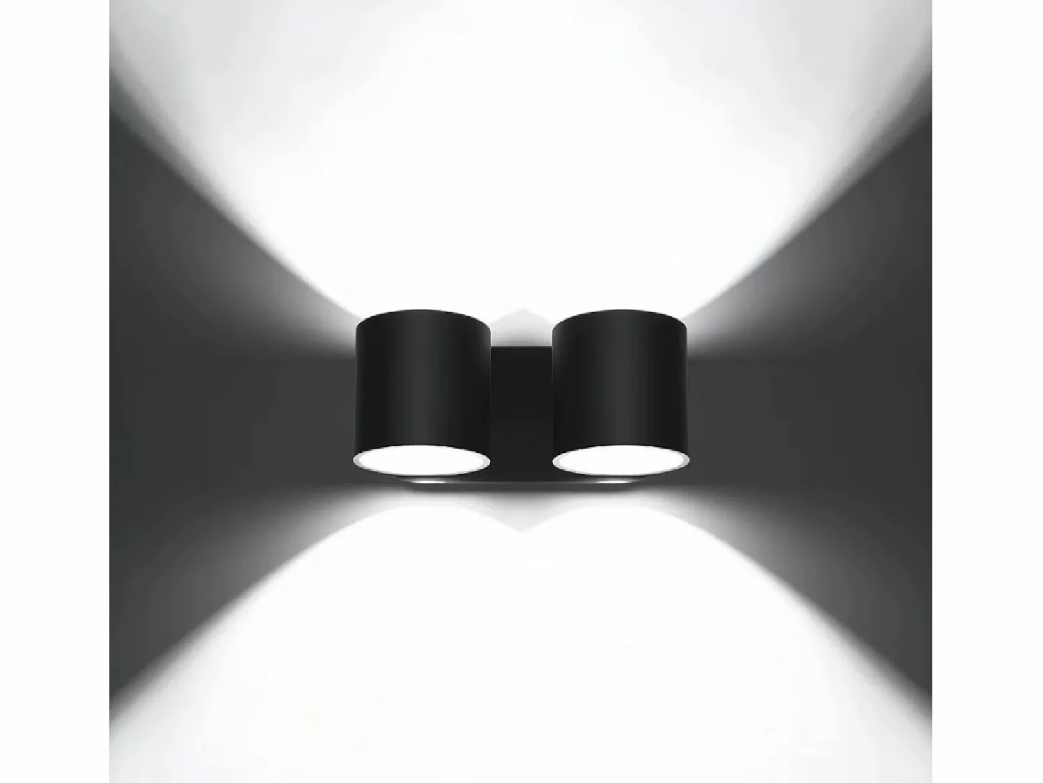 Sale Sollux Lighting Lámparas de pared Celeris moderno de aluminio - 2 fuentes luminosas 4000K - L.26 x A.10 cm - Negro