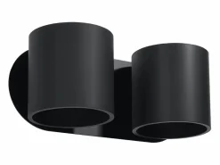 Sale Sollux Lighting Lámparas de pared Celeris moderno de aluminio - 2 fuentes luminosas 4000K - L.26 x A.10 cm - Negro