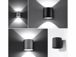 Sollux Lighting Lámparas de pared Celeris moderno de aluminio - 1 fuentes luminosas 4000K - L.10 x A.10 cm -