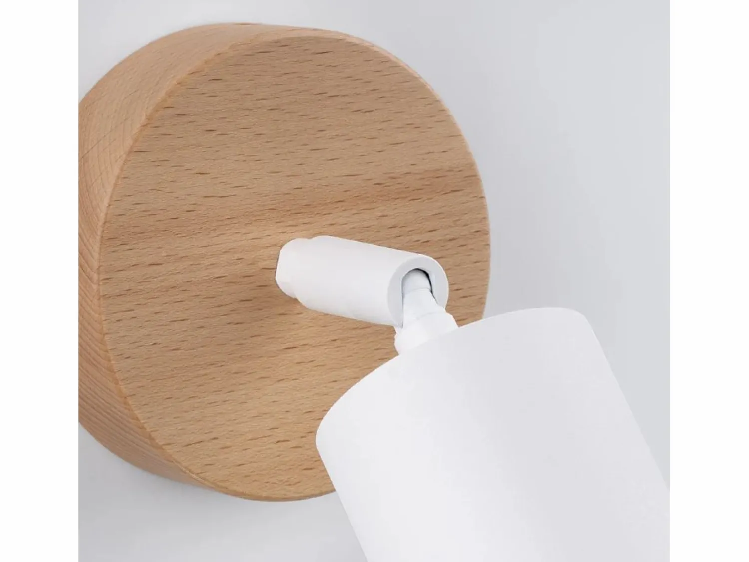 Hot Sollux Lighting Lámparas de pared Flare moderno de acero/madera - 1 fuentes luminosas 3000K - L.16 x A.16 cm - madera blanca Blanco