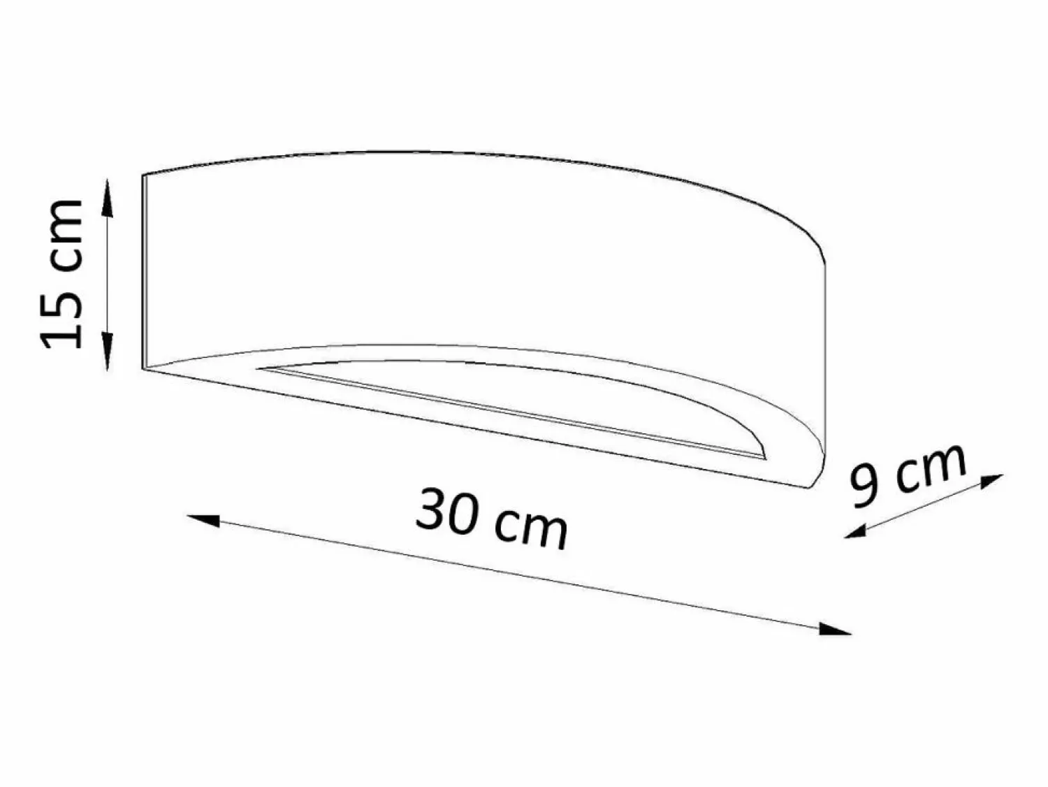 Outlet Lámparas de pared Gloim moderno de cerámica - 1 fuentes luminosas 3000K - L.30 x A.15 cm - Aplique Para Pared