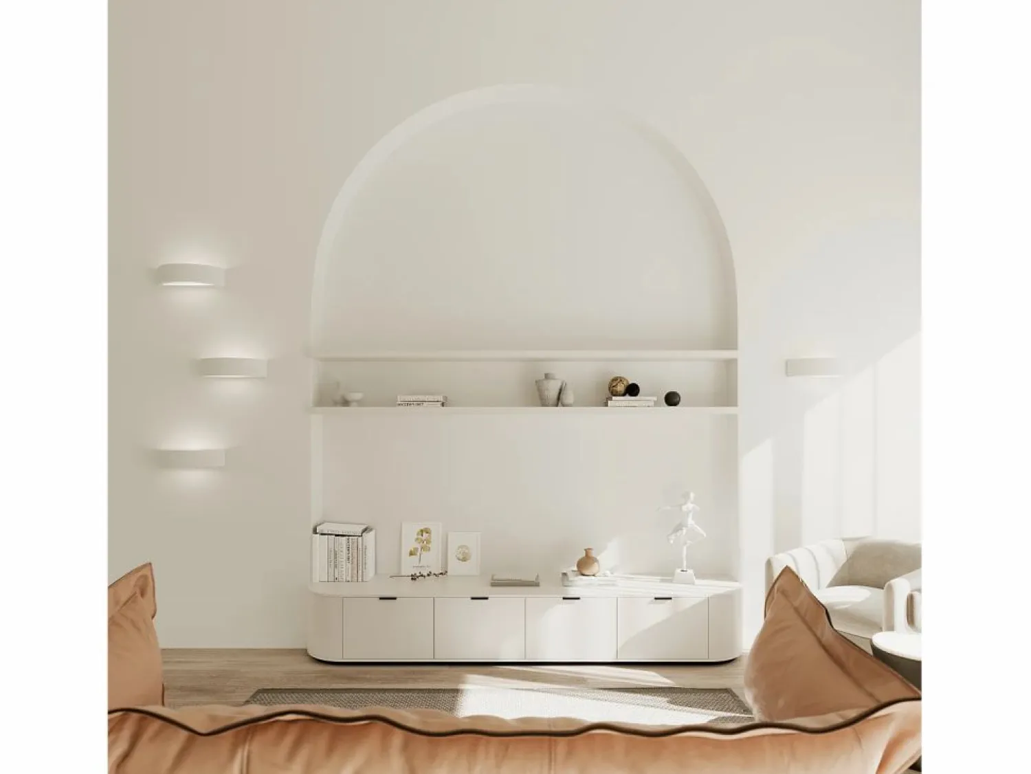 Outlet Lámparas de pared Gloim moderno de cerámica - 1 fuentes luminosas 3000K - L.30 x A.15 cm - Aplique Para Pared