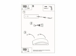 New Sollux Lighting Lámparas de pared Gloim moderno de cerámica/vidrio - 1 fuentes luminosas 3000K - L.40,5 x A.10 cm - Gris
