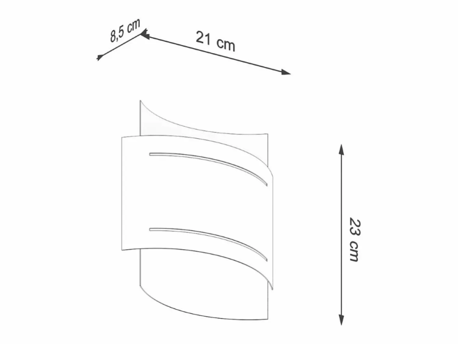 Lámparas de pared Ignisra moderno de acero - 1 fuentes luminosas 4000K - L.21 x A.23 cm - Aplique Para Pared