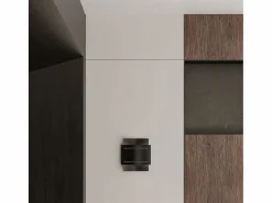 Lámparas de pared Ignisra moderno de acero - 1 fuentes luminosas 4000K - L.21 x A.23 cm - Aplique Para Pared