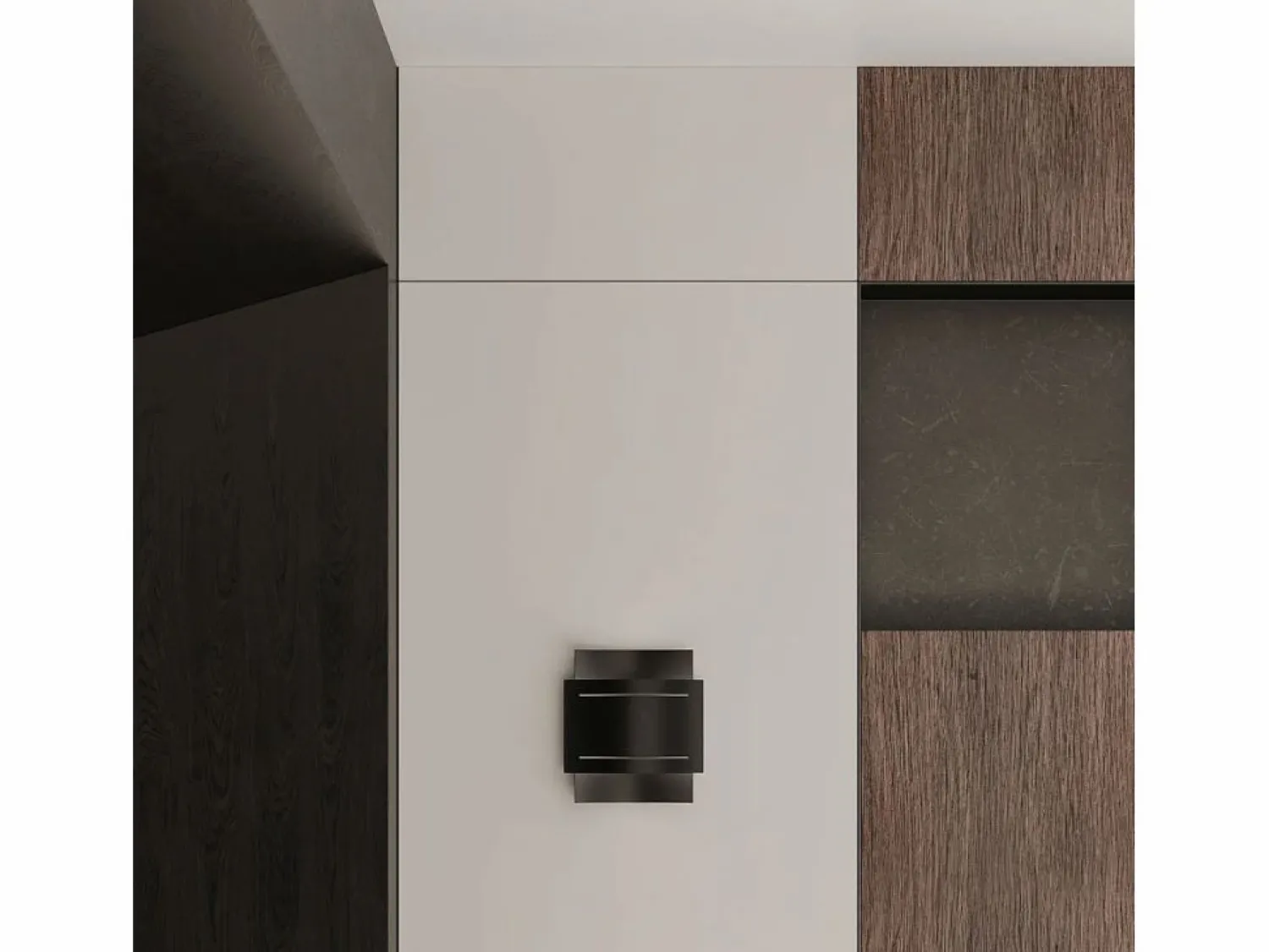 Lámparas de pared Ignisra moderno de acero - 1 fuentes luminosas 4000K - L.21 x A.23 cm - Aplique Para Pared