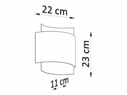 Lámparas de pared Influx industrial de acero - 1 fuentes luminosas 3000K - L.22 x A.23 cm - Aplique Para Pared