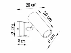 Online Lámparas de pared Invicta moderno de acero - 1 fuentes luminosas 3000K - L.8 x A.20 cm - Aplique Para Pared