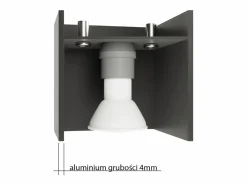 New Lámparas de pared Luminara moderno de aluminio - 1 fuentes luminosas 3000K - L.10 x A.10 cm - Aplique Para Pared