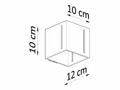 New Lámparas de pared Luminara moderno de aluminio - 1 fuentes luminosas 3000K - L.10 x A.10 cm - Aplique Para Pared