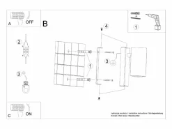Discount Sollux Lighting Lámparas de pared Nutiq moderno de acero - 1 fuentes luminosas 3000K - L.6 x A.15 cm - Negro