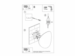 Sollux Lighting Lámparas de pared Perceptix moderno de acero - 2 fuentes luminosas 3000K - L.25 x A.29 cm -