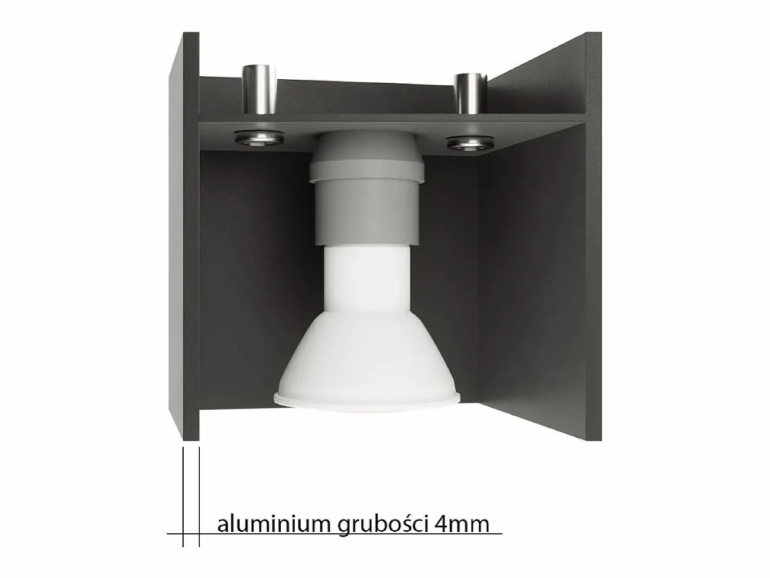 Sale Lámparas de pared Quadx maxi moderno de aluminio - 2 fuentes luminosas 4000K - L.20 x A.10 cm - Aplique Para Pared