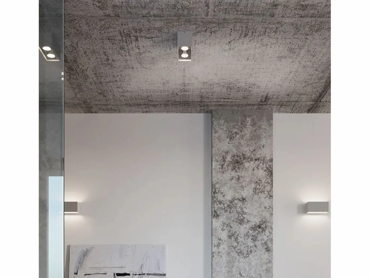 Sale Lámparas de pared Quadx maxi moderno de aluminio - 2 fuentes luminosas 4000K - L.20 x A.10 cm - Aplique Para Pared