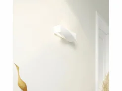 Clearance Sollux Lighting Lámparas de pared Sigmonix mini moderno de cerámica/vidrio - 1 fuentes luminosas 3000K - L.35 x A.12 cm - Blanco