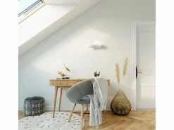 Clearance Sollux Lighting Lámparas de pared Sigmonix mini moderno de cerámica/vidrio - 1 fuentes luminosas 3000K - L.35 x A.12 cm - Blanco