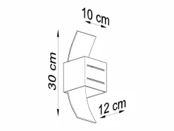 Sollux Lighting Lámparas de pared Solenix moderno de aluminio/vidrio - 1 fuentes luminosas 4000K - L.10 x A.30 cm -