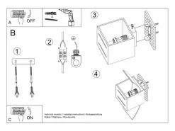 Sollux Lighting Lámparas de pared Solenix moderno de aluminio/vidrio - 1 fuentes luminosas 4000K - L.10 x A.30 cm -