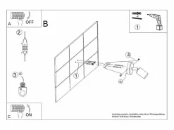 Best Lámparas de pared Synfex minimalista de acero - 1 fuentes luminosas 3000K - L.8 x A.14 cm - Aplique Para Pared