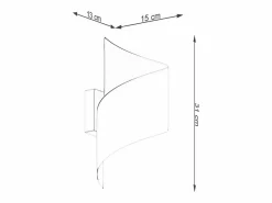 Outlet Lámparas de pared Zaltonia moderno de acero - 1 fuentes luminosas 3000K - L.15 x A.31 cm - Aplique Para Pared