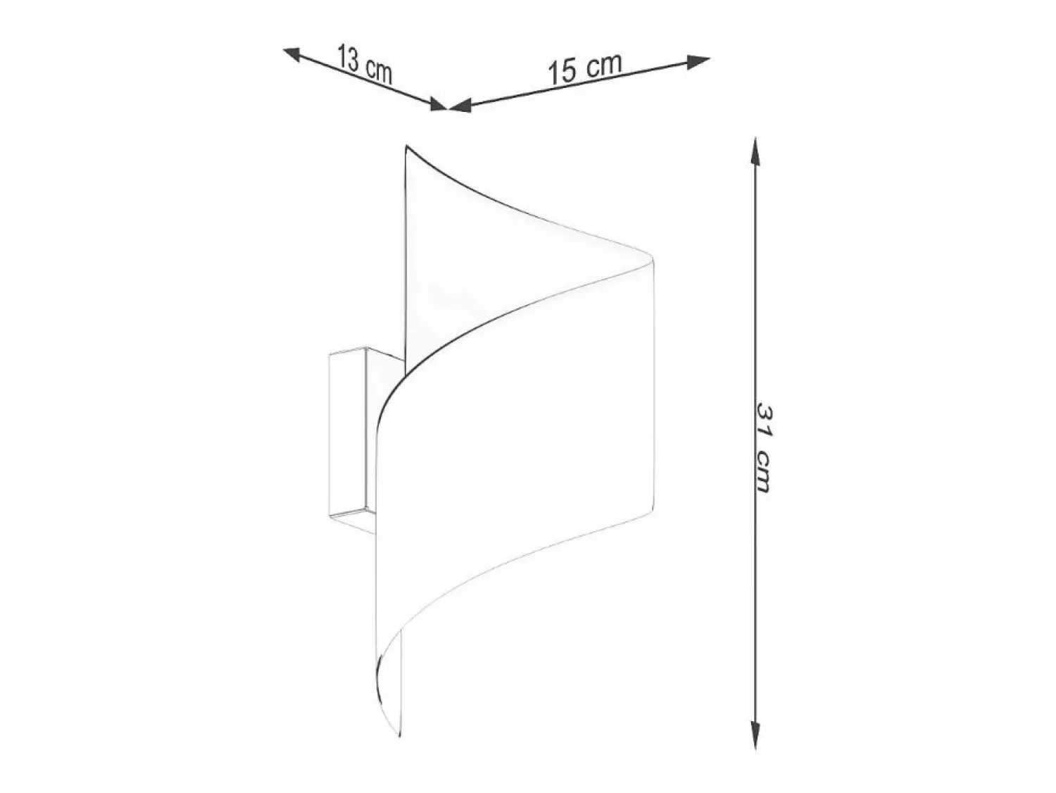 Outlet Lámparas de pared Zaltonia moderno de acero - 1 fuentes luminosas 3000K - L.15 x A.31 cm - Aplique Para Pared