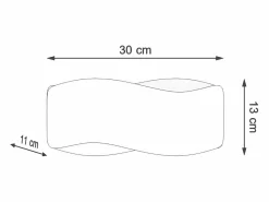 Hot Lámparas de pared Zanila moderno de acero - 1 fuentes luminosas 3000K - L.30 x A.13 cm - Aplique Para Pared