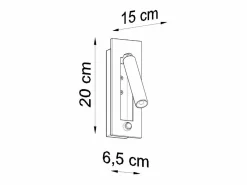 Sale Lámparas de pared Zarenex moderno de acero - 1 fuentes luminosas 4000K - L.6,5 x A.20 cm - Aplique Para Pared