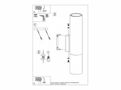 Best Lámparas de pared Zarpex moderno de acero - 2 fuentes luminosas 4000K - L.6 x A.29 cm - /cobre Aplique Para Pared